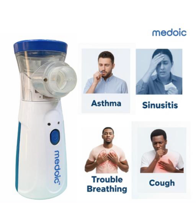 Medoic Portable Mesh Nebulizer – Silent, Compact & Rechargeable Respiratory Relief for Adults and Kids