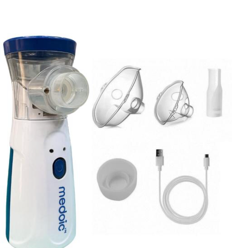 Medoic Portable Mesh Nebulizer – Silent, Compact & Rechargeable Respiratory Relief for Adults and Kids