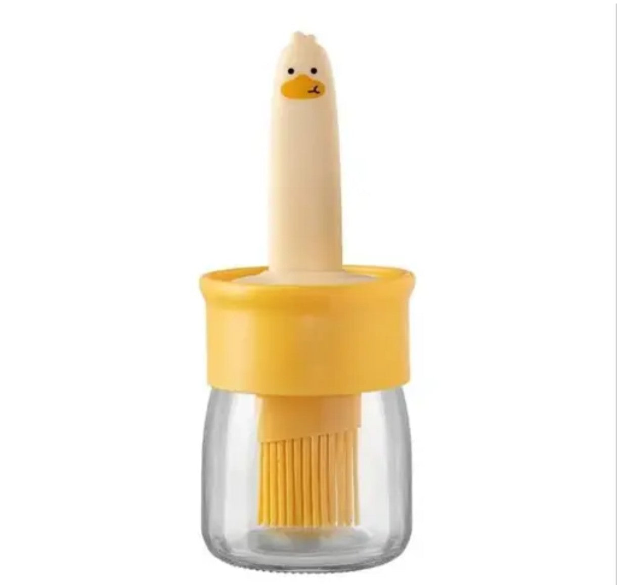 Oil Dispenser Bottle with Silicone Brush Leakproof Glass Jar for Cooking, Baking, BBQ | Versatile Oil Container with Brush