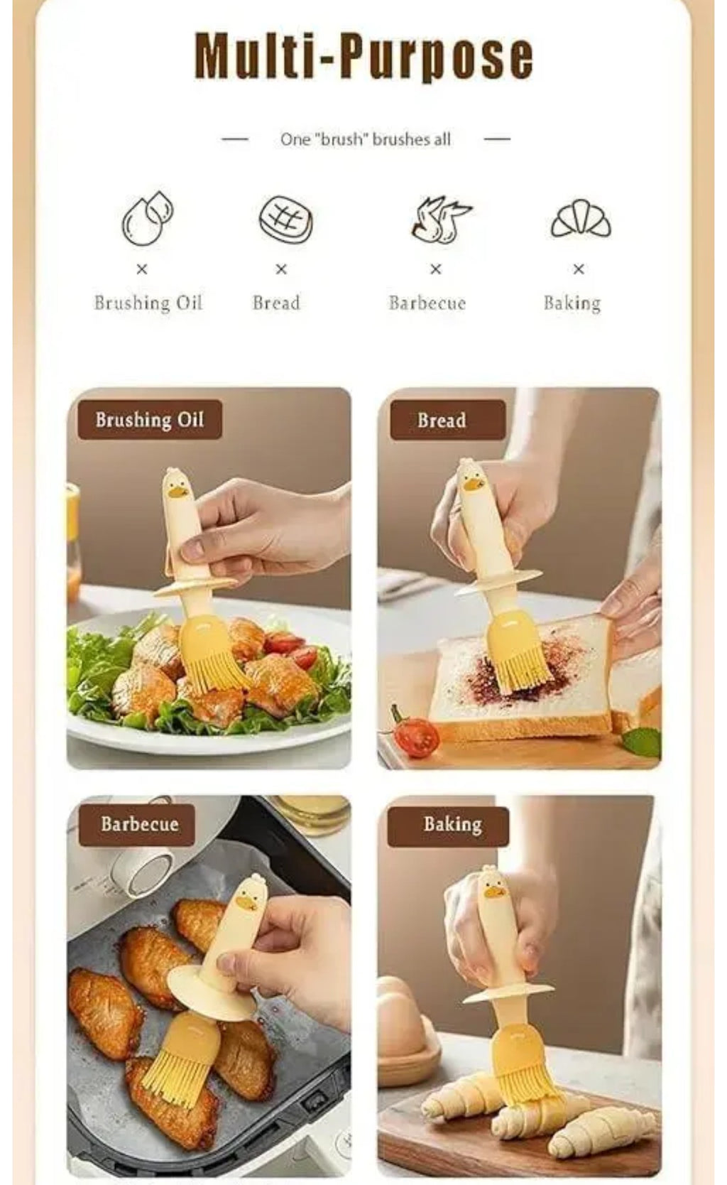 Oil Dispenser Bottle with Silicone Brush Leakproof Glass Jar for Cooking, Baking, BBQ | Versatile Oil Container with Brush